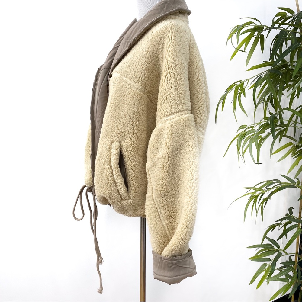Free People Mix It Up Reversible Sherpa Tie Jacket - Picture 6 of 8